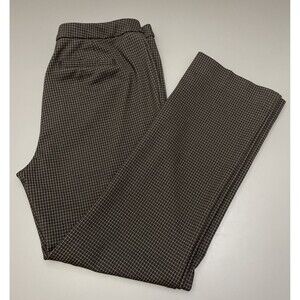Charter Club Women’s Plaid Dress Office Pants SIZE 12 34x28 Black Faux Pockets